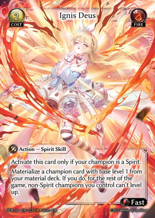 Ignis Deus DTR 1st-EN-123-Normal-Ultra Rare (UR) - Distorted Reflections First Edition - Grand Archive Card