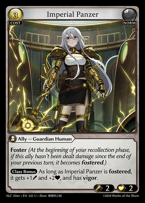 Imperial Panzer ALC Alter-EN-225-Foil-Uncommon (U) - Alchemical Revolution Alter Edition - Grand Archive Card