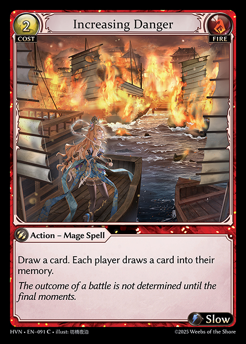 Increasing Danger HVN-EN-091-Foil-Common (C) - Abyssal Heaven - Grand Archive Card