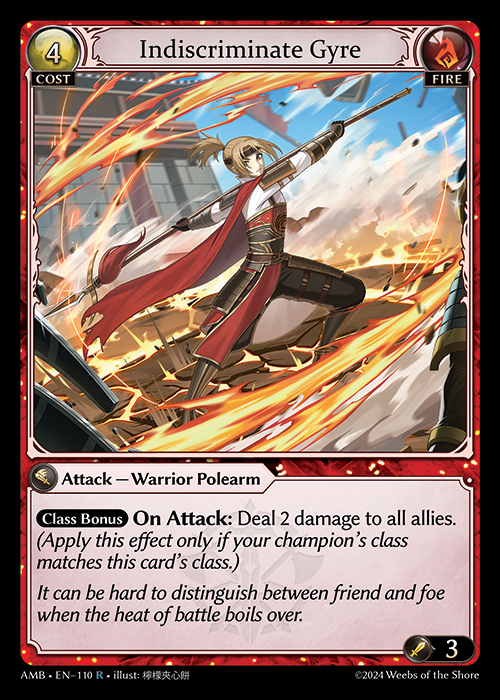 Indiscriminate Gyre AMB-EN-110-Foil-Rare (R) - Mortal Ambition - Grand Archive Card