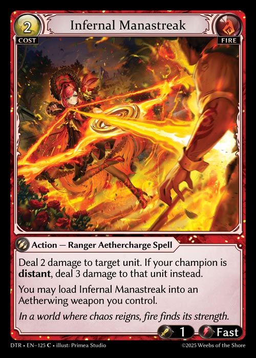 Infernal Manastreak DTR-EN-125-Normal-Common (C) - Distorted Reflections - Grand Archive Card