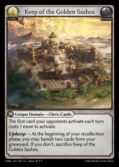 Keep of the Golden Sashes AMB-EN-055-Foil-Super Rare (SR) - Mortal Ambition - Grand Archive Card