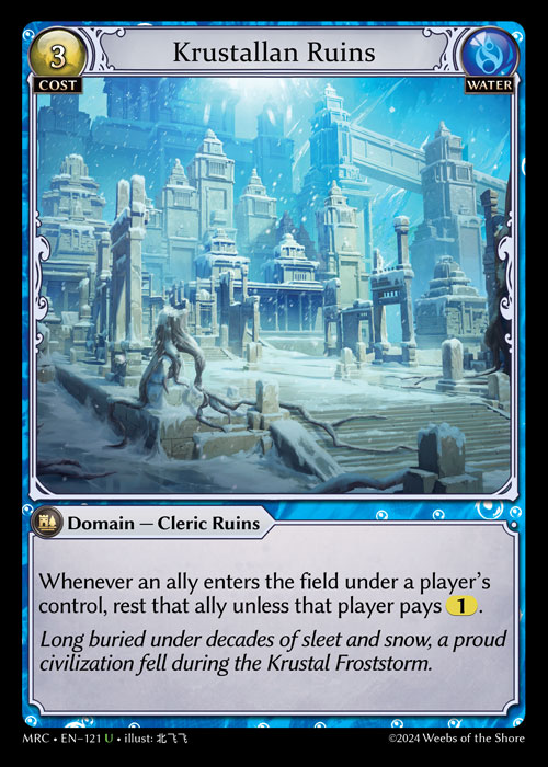 Krustallan Ruins MRC-EN-121-Foil-Uncommon (U) - Mercurial Heart - Grand Archive Card