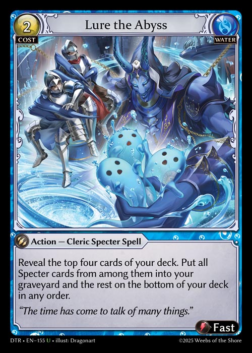 Lure the Abyss DTR-EN-155-Normal-Uncommon (U) - Distorted Reflections - Grand Archive Card