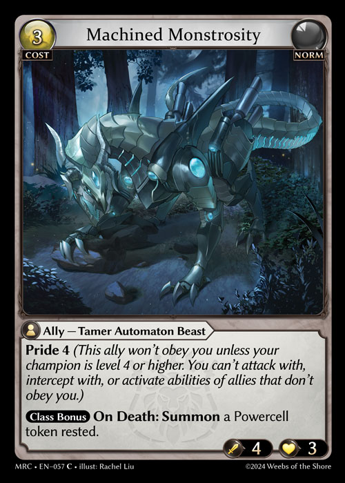 Machined Monstrosity MRC-EN-057-Foil-Common (C) - Mercurial Heart - Grand Archive Card