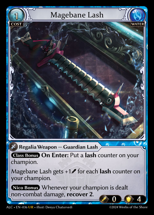 Magebane Lash ALC-EN-036-Normal-Ultra Rare (UR) - Alchemical Revolution - Grand Archive Card