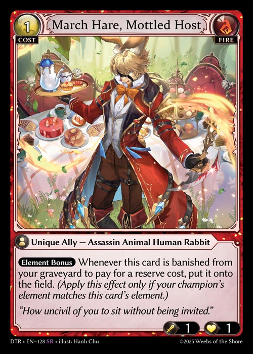 March Hare, Mottled Host DTR-EN-128-Normal-Super Rare (SR) - Distorted Reflections - Grand Archive Card