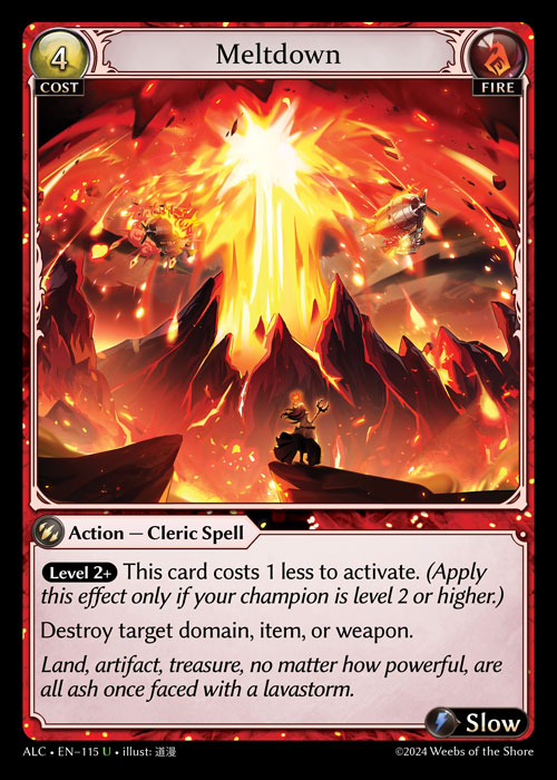 Meltdown ALC-EN-115-Normal-Uncommon (U) - Alchemical Revolution - Grand Archive Card
