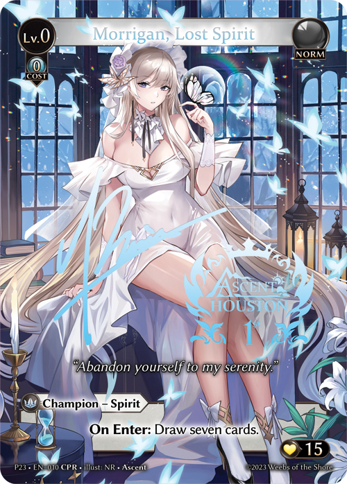 Morrigan, Lost Spirit P23-EN-010-Normal-Collector Promo Rare (CPR) - Promotional 2023 - Grand Archive Card