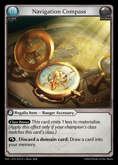 Navigation Compass ALC-EN-023-Normal-Rare (R) - Alchemical Revolution - Grand Archive Card