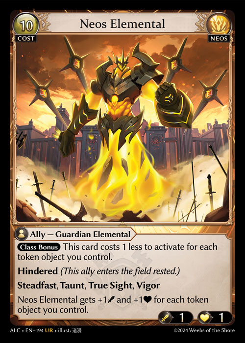 Neos Elemental ALC-EN-194-Normal-Ultra Rare (UR) - Alchemical Revolution - Grand Archive Card