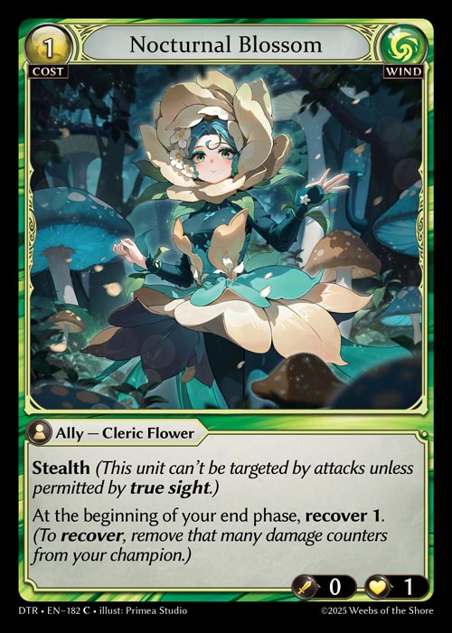 Nocturnal Blossom DTR-EN-182-Normal-Common (C) - Distorted Reflections - Grand Archive Card