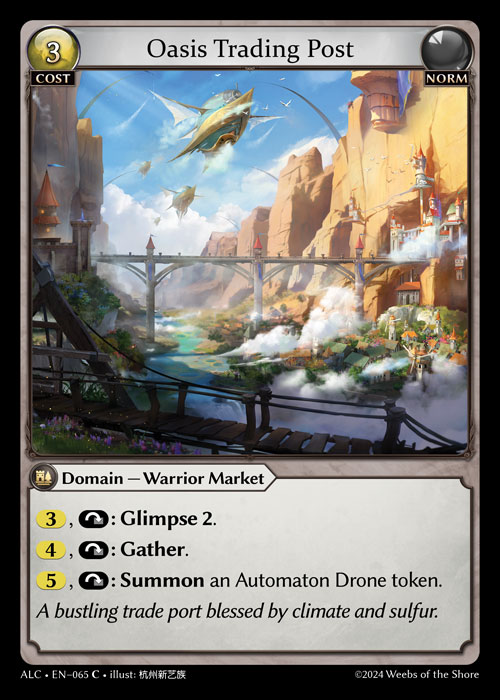 Oasis Trading Post ALC-EN-065-Foil-Common (C) - Alchemical Revolution - Grand Archive Card