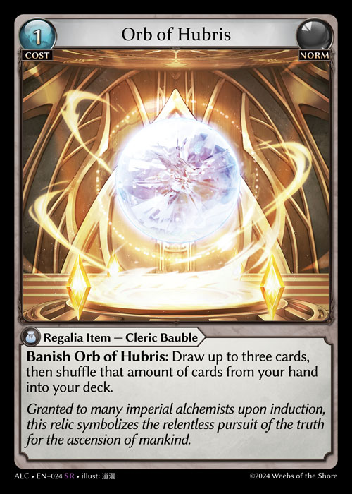 Orb of Hubris ALC-EN-024-Normal-Super Rare (SR) - Alchemical Revolution - Grand Archive Card