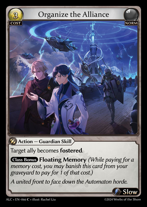 Organize the Alliance ALC-EN-066-Normal-Common (C) - Alchemical Revolution - Grand Archive Card