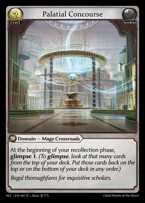Palatial Concourse ALC-EN-067-Normal-Common (C) - Alchemical Revolution - Grand Archive Card