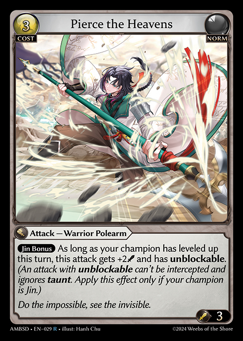 Pierce the Heavens AMBSD-EN-029-Normal-Rare (R) - Mortal Ambition Starter Decks - Grand Archive Card