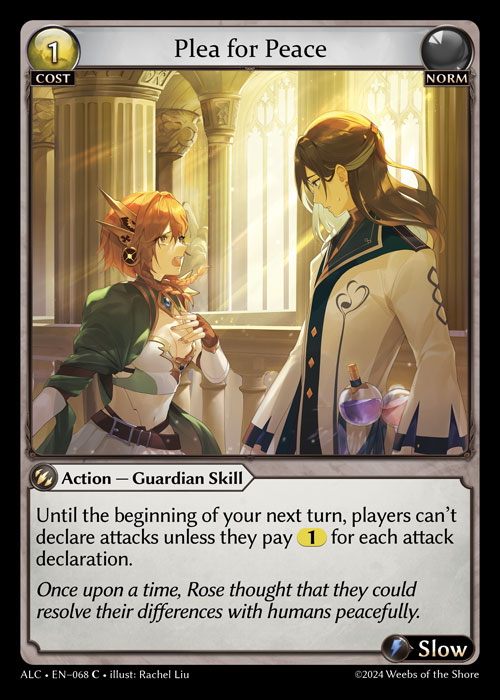Plea for Peace ALC-EN-068-Normal-Common (C) - Alchemical Revolution - Grand Archive Card