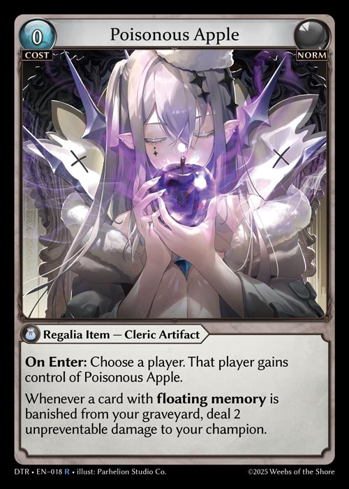 Poisonous Apple DTR-EN-018-Foil-Rare (R) - Distorted Reflections - Grand Archive Card