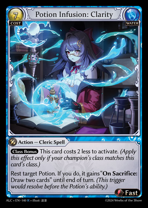 Potion Infusion: Clarity ALC-EN-140-Normal-Rare (R) - Alchemical Revolution - Grand Archive Card