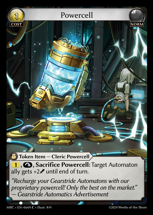 Powercell A MRC-EN-064-Normal-Common (C) - Mercurial Heart - Grand Archive Card