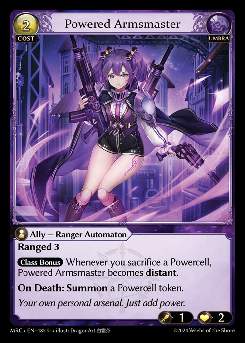 Powered Armsmaster MRC-EN-185-Foil-Uncommon (U) - Mercurial Heart - Grand Archive Card