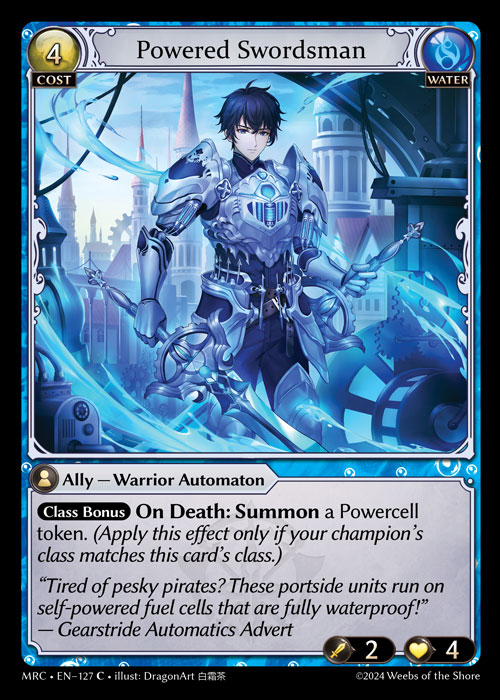 Powered Swordsman MRC-EN-127-Foil-Common (C) - Mercurial Heart - Grand Archive Card