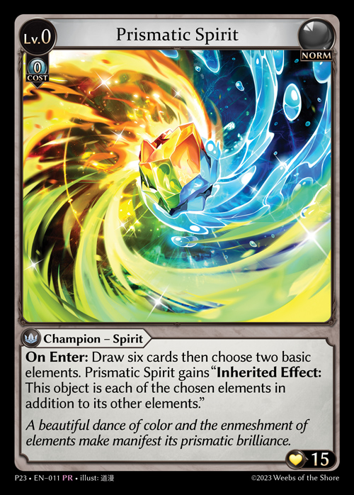 Prismatic Spirit P23-EN-011-Normal-Promotional Rare (PR) - Promotional 2023 - Grand Archive Card