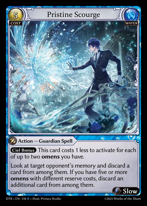 Pristine Scourge DTR-EN-158-Normal-Rare (R) - Distorted Reflections - Grand Archive Card