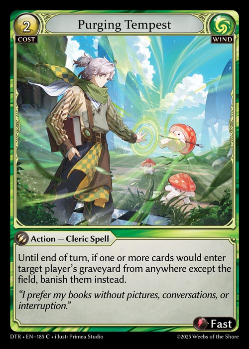 Purging Tempest DTR-EN-185-Normal-Common (C) - Distorted Reflections - Grand Archive Card
