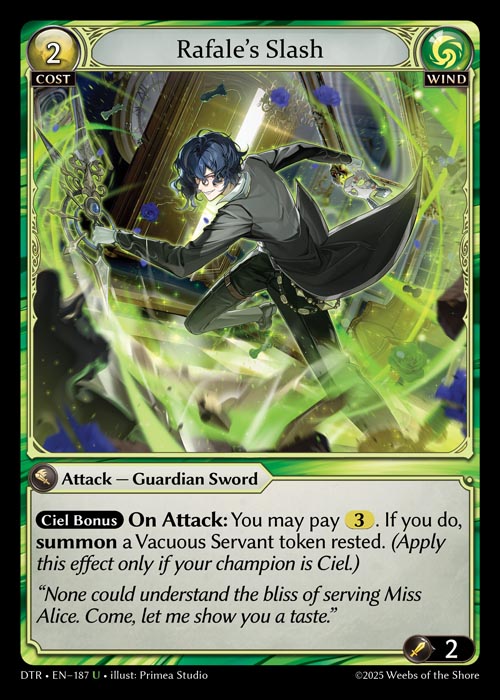 Rafale's Slash DTR-EN-187-Normal-Uncommon (U) - Distorted Reflections - Grand Archive Card