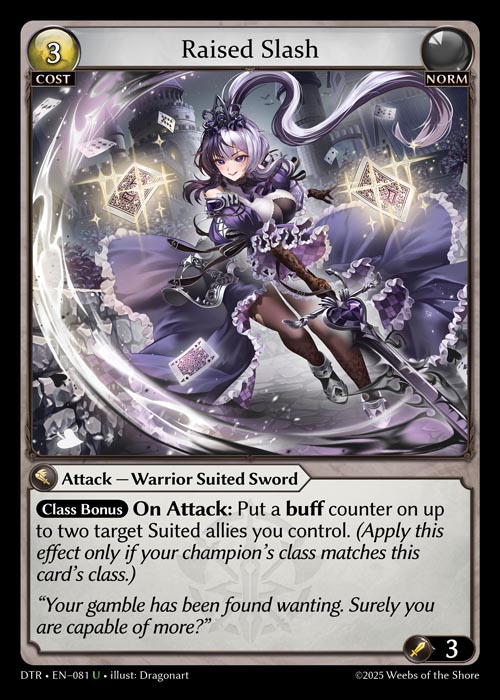 Raised Slash DTR-EN-081-Normal-Uncommon (U) - Distorted Reflections - Grand Archive Card