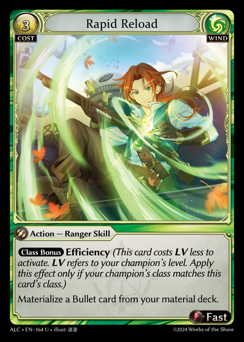 Rapid Reload ALC-EN-164-Normal-Uncommon (U) - Alchemical Revolution - Grand Archive Card