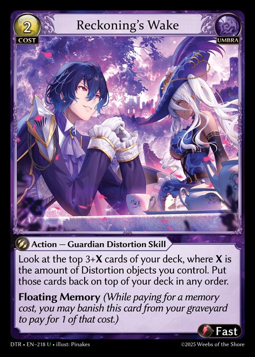 Reckoning's Wake DTR-EN-218-Normal-Uncommon (U) - Distorted Reflections - Grand Archive Card