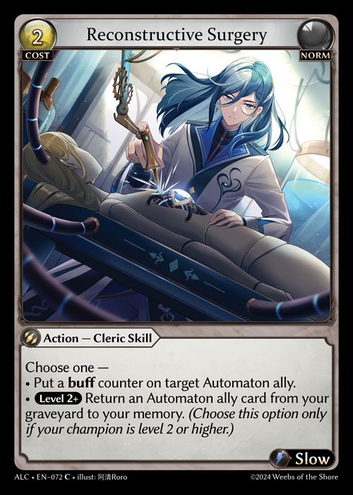 Reconstructive Surgery ALC-EN-072-Normal-Common (C) - Alchemical Revolution - Grand Archive Card