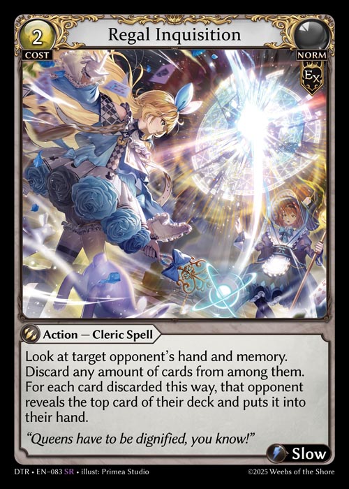 Regal Inquisition DTR-EN-083-Normal-Super Rare (SR) - Distorted Reflections - Grand Archive Card