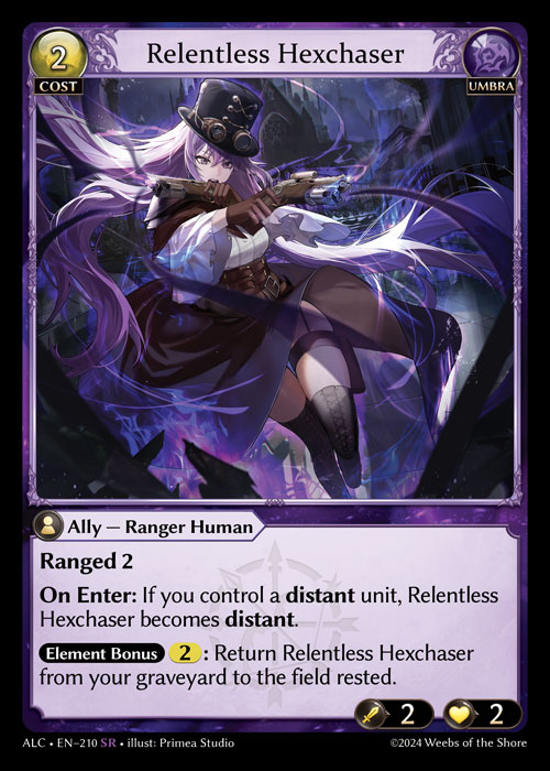 Relentless Hexchaser ALC-EN-210-Normal-Super Rare (SR) - Alchemical Revolution - Grand Archive Card