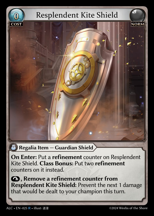 Resplendent Kite Shield ALC-EN-025-Normal-Rare (R) - Alchemical Revolution - Grand Archive Card