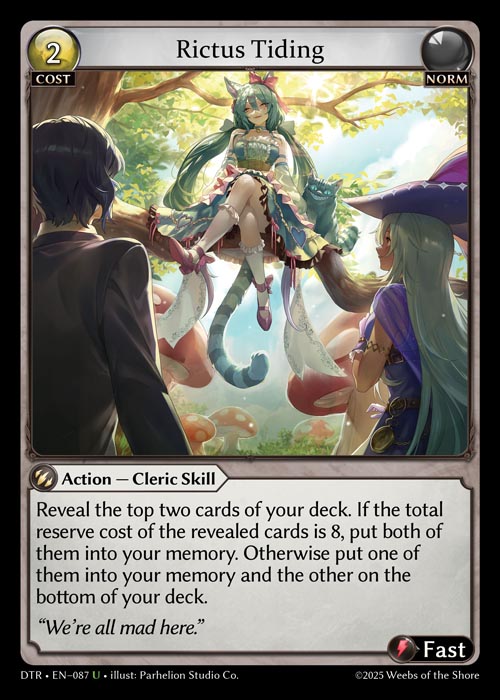 Rictus Tiding DTR-EN-087-Normal-Uncommon (U) - Distorted Reflections - Grand Archive Card