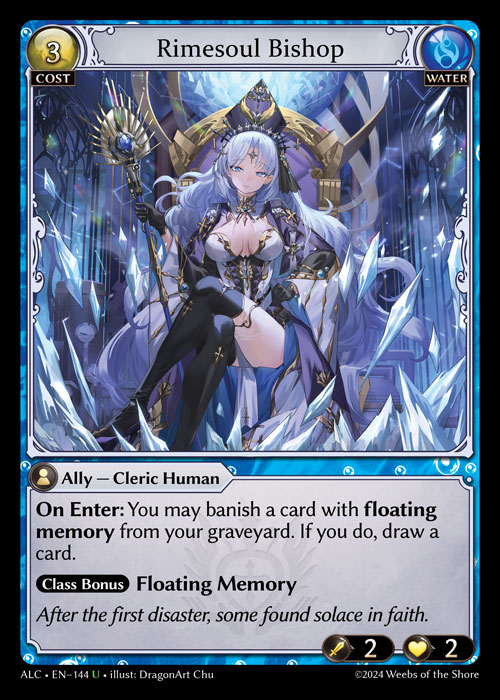 Rimesoul Bishop ALC-EN-144-Normal-Uncommon (U) - Alchemical Revolution - Grand Archive Card