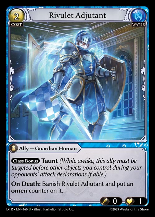 Rivulet Adjutant DTR-EN-160-Normal-Uncommon (U) - Distorted Reflections - Grand Archive Card