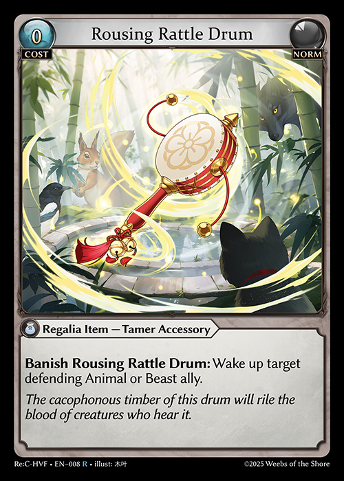 Rousing Rattle Drum ReC-HVF-EN-008-Normal-Rare (R) - Re:Collection Heaven's Favored - Grand Archive Card