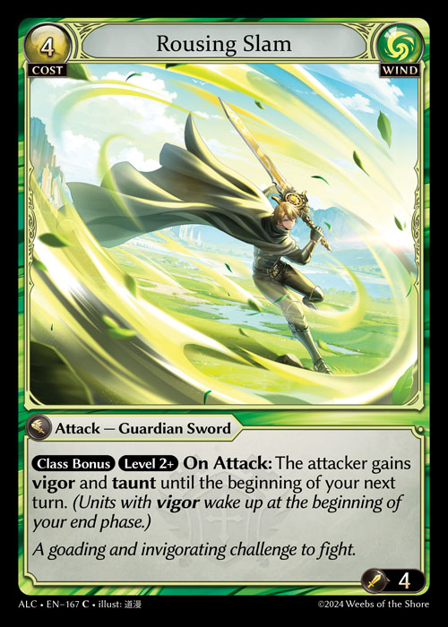 Rousing Slam ALC-EN-167-Normal-Common (C) - Alchemical Revolution - Grand Archive Card