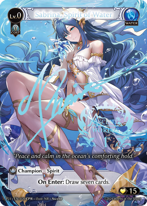Sabrina, Spirit of Water P23-EN-020-Normal-Collector Promo Rare (CPR) - Promotional 2023 - Grand Archive Card