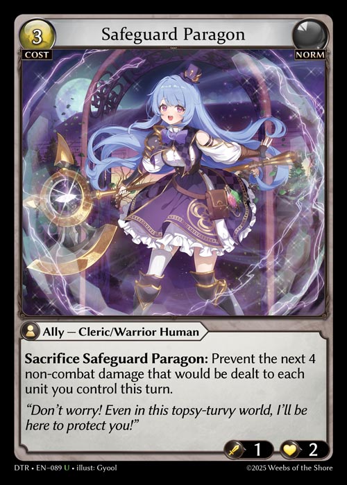 Safeguard Paragon DTR-EN-089-Normal-Uncommon (U) - Distorted Reflections - Grand Archive Card