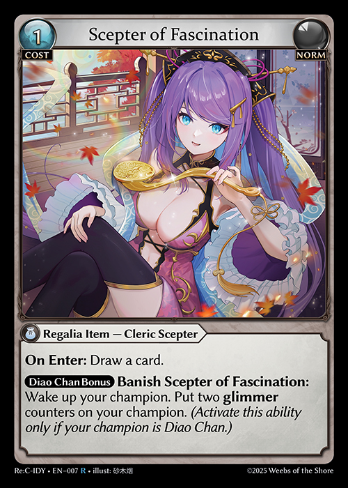 Scepter of Fascination ReC-IDY-EN-007-Normal-Rare (R) - Re:Collection Idyll Corsage - Grand Archive Card