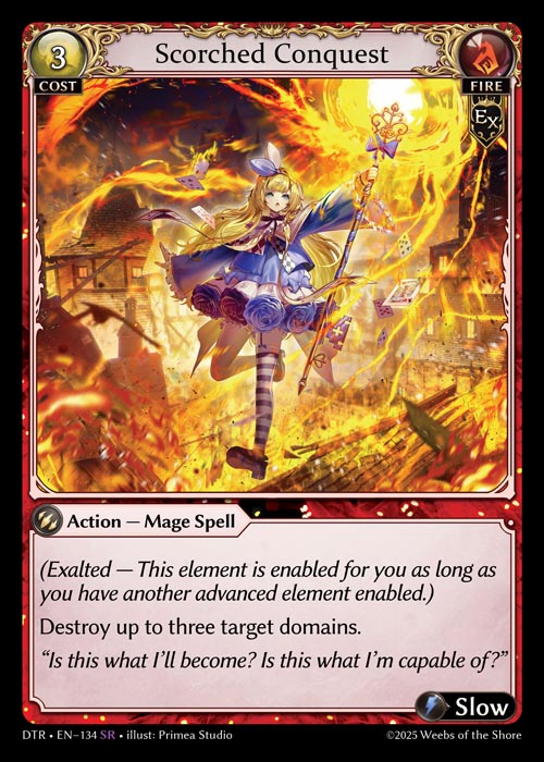 Scorched Conquest DTR-EN-134-Normal-Super Rare (SR) - Distorted Reflections - Grand Archive Card