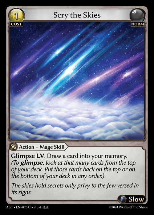 Scry the Skies ALC-EN-076-Normal-Common (C) - Alchemical Revolution - Grand Archive Card
