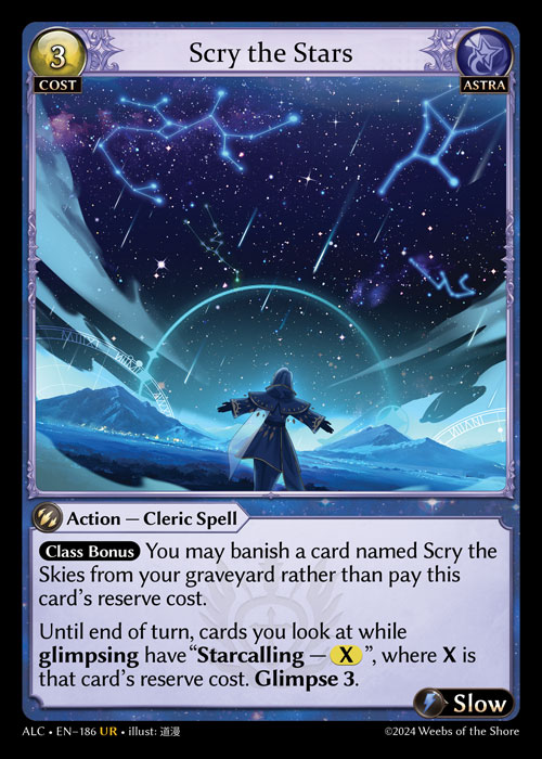 Scry the Stars ALC-EN-186-Normal-Ultra Rare (UR) - Alchemical Revolution - Grand Archive Card