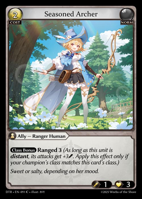 Seasoned Archer DTR-EN-091-Normal-Common (C) - Distorted Reflections - Grand Archive Card